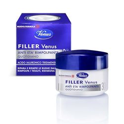 Venus, Filler 3D Anti-Età Rimpolpante Quotidiano, Con Acido Ialuronico Tridimensionale, Ripara e Riempie Rughe, Ridisegna Contorni e Rassoda, Ideale dai 50 Anni, 50 ml, Clinicamente testato