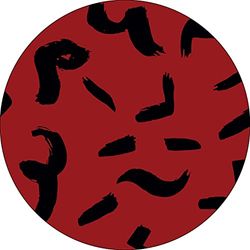 Bonateks, Round Digital Printed Mouse Pad, Non-Slip Base, for Office and Home, Diameter:22cm