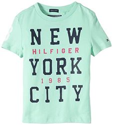 Tommy Hilfiger Manhattan CN TEE S/S, effen T-shirt voor jongens, maat S