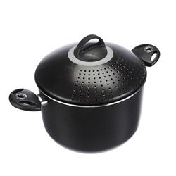 Wintem Pentola Alta in Alluminio con Rivestimento Antiaderente 18cm e Capacità 3L - Manici Ergonomici - Include CopeRchio Brevettato - Adatta a Tutti i Piani Anche a Induzione - Resistente ai Graffi