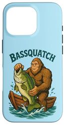Bassquatch Funny Bass Fishing Sasquatch Vintage Fisherman Case for iPhone 16 Pro
