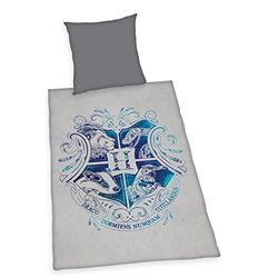 Herding Juego de Ropa de Cama Harry Potter y Funda de Almohada de 80 x 80 cm, Funda nórdica de 135 x 200 cm, con Solapa de Botones, algodón