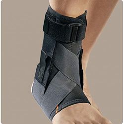 Rood – Malleofit81 enkelbandje van AirX-weefsel met 8 elastische trekkoorden en spiralen – L