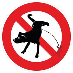 Ambiance Sticker Adesivo per segnaletica adesiva con pipì di cane vietato segnaletica laminata, resistente all'acqua e alle U, non lasciare che i cani urinino rotondo, 20 cm