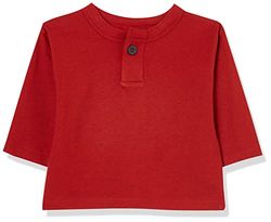 Petit Bateau A0532, Maglietta a maniche lunghe Bimbo 0-24, Rosso Stop, 18 mesi