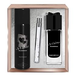 JE T'AIME Scandaleuse Coffret pour Femme Eau de Parfum 100 ml + Déodorant 150 ml + Vapo de Sac 12 ml 1 Unité • EVAFLORPARIS