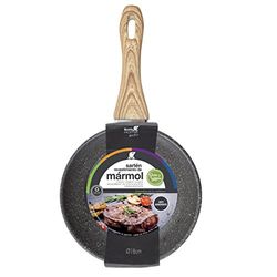 TM ELECTRON Stekpanna, non-stick-beläggning, stål, non-stick-belagd med marmor 18 cm marmor