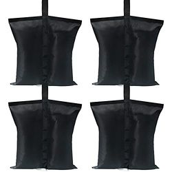 ABCCANOPY Lot de 4 sacs de poids de qualité industrielle pour tonnelle pliante Noir