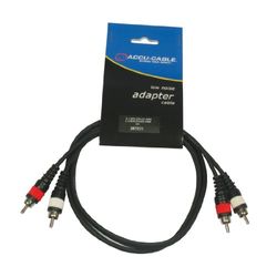 Accu Cable 1m RCA Adapter Cable - Black