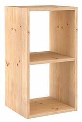 Astigarraga Kit Line Prateleira modular 2 cubos dinamic, madeira maciça pinheiro - 70,8 x 36,2 x 33 cm