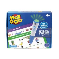 Learning Resources Kit Hot Dots n°1 d’apprentissage à domicile - lecture et maths de Learning Resources, Apprentissage interactif de la lecture et des maths de maternelle, 100 pages, à partir de 4 ans