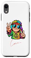 Custodia per iPhone XR Pace Fuori Con Hippie Vibes Cartone Animato