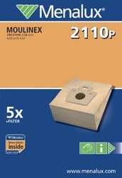 Menalux 2110 P, 5 Sacchetti per aspirapolvere Moulinex