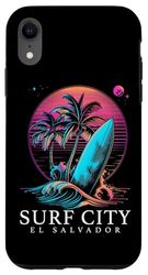 Coque pour iPhone XR Surf City El Salvador Planche de surf vintage Surf Surf Surf