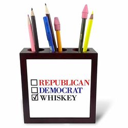 3DROSE PH 253747 _ 1 12,7 cm "Democratici Repubblicano whisky" tile Pen Holder