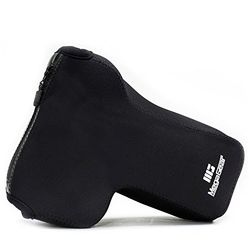 MegaGear MG1194 Estojo de câmara ultra leve, de neoprene compatível com Canon EOS 850D, 250D, 200D, 800D (18-135 mm), 77D, 9000D, 750D, preto/branco