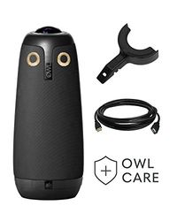 Meeting Owl Pack Premium – caméra de vidéoconférence sur 360 degrés, Microphone et Haut-Parleur (Meeting Owl + Accessoires et Service Owl Care)