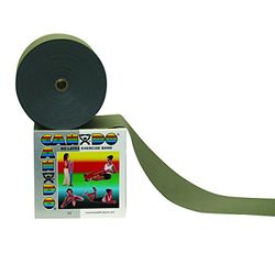 Cando tan latex-free Exercise Band, XX-Light Resistance, 50 yard roll, Silver: XX-Heavy, 1