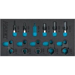 HAZET Jeu d'outils pour sondes de gaz d'échappement 163-611/10, 10 pièces, pour l'actionnement et la remise en état des sondes lambda, de particules et NOX,pour sondes de température de gaz