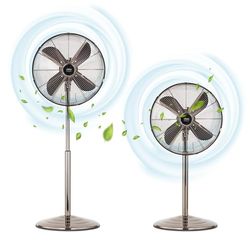 Ufesa Michigan Oscillerende Vloerventilator, 50W, 3 snelheden, in hoogte verstelbaar, 4 bladen 40cm, gemetalliseerd ontwerp
