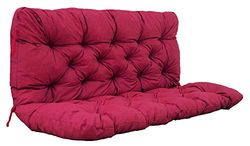Chicreat Cojín para banco con respaldo, 120 × 98 × 8 cm, rojo