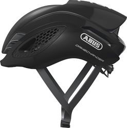 ABUS GameChanger Racercykelhjälm – aerodynamisk cykelhjälm med optimala ventilationsegenskaper för kvinnor och män – svart glänsande, storlek S