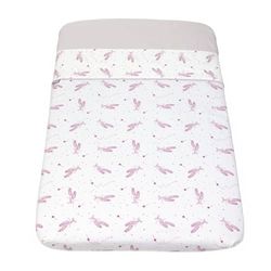 2-delige beddengoedset voor kinderbed, N2M, 100% katoen, compatibel met Chicco Next2Me en matrassen van 50 x 83 cm, bedlaken en hoeslaken, 0 maanden +, roze