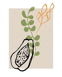 Komar Cuadro de pared con texto "Papaye du paradis" (40 x 50 cm)