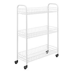 Metaltex Slim - Carrinho de cozinha com 3 níveis, cor branca