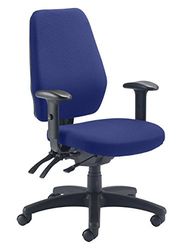 Office Hippo Cadeira de escritório com encosto alto 24 horas, cadeira de design ortopédico com braços ajustáveis, encosto de catraca e inclinação, assento e encosto moldados, componente de 5 anos