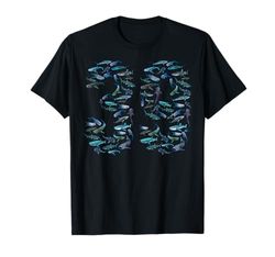 Bambini 39 anni vita oceanica pesce balena squalo 39° compleanno Maglietta