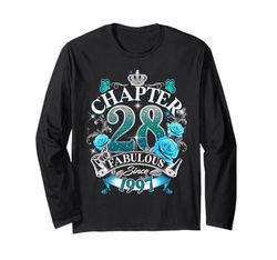 Womens Chapter 28 Fabulous Since 1997 28th Birthday Queen Maglia a Manica