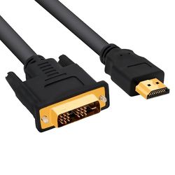 Trifoo 2 m HDMI naar DVI-kabel adapter FULL HD 1080p beamer monitor 2 meter DVI-D