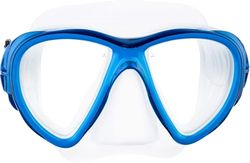 Cressi Fiji Mask, Maschera Immersioni & Snorkeling Unisex Adulto, Trasparente/Blu, Unica