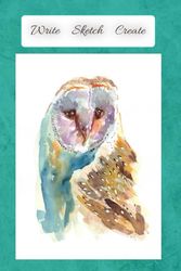 JOURNAL - Barn Owl: 6" x 9" with a matte cover and 240 lightly-lined cream pages for your thoughts, inspiration, and sketches