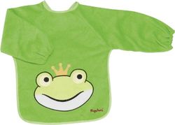 Playshoes 507136-29 - Babete de manga comprida, design de rã, 39 x 30 cm, cor verde