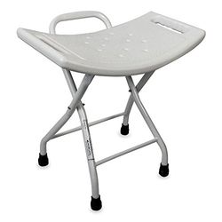 Mobiclinic Tabouret de Douche Pliable | siège pour la Pieds antidérapants Blanc Plaza