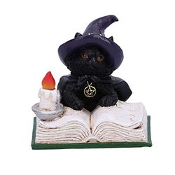 Nemesis Now Familiar's Spell Cat Figurine, Black, 8.5cm