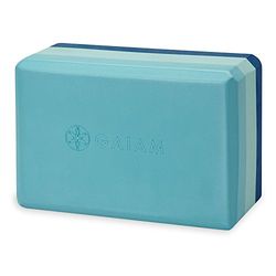 Gaiam Yogablock, ondersteunend latexvrij EVA-schuim, zacht antislip oppervlak voor yoga, pilates, meditatie, skyline