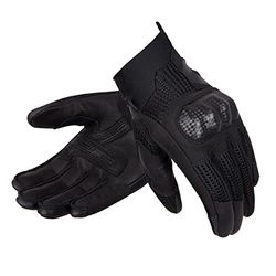 REBELHORN Gap III Leather Motorcycle Gloves for Men Goat Leather Ankle Protectors Ventilation with 3D Polyester Mesh Inserts