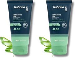 Babaria - After Shave Gel, Gel Después del Afeitado, Refrescante, Hidratante y Calmante, Contiene Aloe, Apto para Todo Tipo de Pieles, Hombre, Vegano - 150 ml (Paquete de 2)