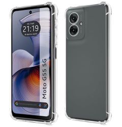 Tumundosmartphone Transparent stötsäkert silikonskal för Motorola Moto G55 5G