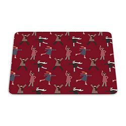 Bonamaison, Tappetino per mouse rettangolare, con stampa digitale, antiscivolo, per ufficio e casa, dimensioni: 22 x 18 cm