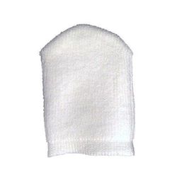 Irisana - Luva de maquilhagem - branca - microfibra - limpador facial - elimina células mortas - ideal para cuidados com a pele - reutilizável