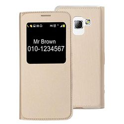 Carcasa de telefono for Galaxy A8 (2018) Litchi Texture Horizontal Flip Funda de Cuero con ID de Pantalla de Llamada (Negro) (Color : Oro)