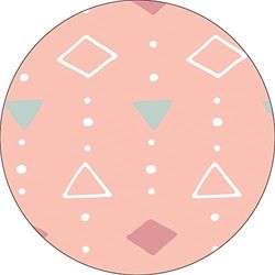 Bonateks, Ronde digitaal bedrukte muismat, antislip onderkant, voor kantoor en thuis, diameter: 22 cm