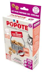 POPOTE – Golosinas para Gatos – Receta de Salmón – Ricas en Proteínas Animales – Alta Digestibilidad – Made in France – para cocinar en casa – 1 Bolsita de Preparación + 1 Dosette – 200 gr