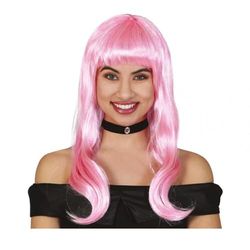 FIESTAS GUIRCA Perruque crinière rose pour adulte, bonnets, masques et accessoires pour fête, couleur (GUI04260)