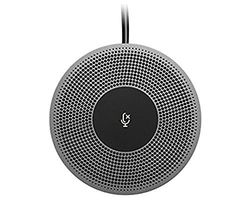 Logitech Expansion Mic for MeetUp, Plug-and-Play, Indicator Lights, Microphone Type Mono, Wideband, Noise Canceling, PC/Mac/Laptop/Macbook/Tablet - Black