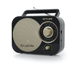 Muse M-055 RB Radio portable Analogique Noir, Or - Radios portables (Portable, Analogique, FM,MW, 88 - 108 MHz, Noir, Or, Uniforme)